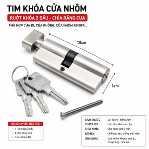 TIM KHÓA CỬA NHÔM 2 ĐẦU – CHÌA RĂNG CƯA